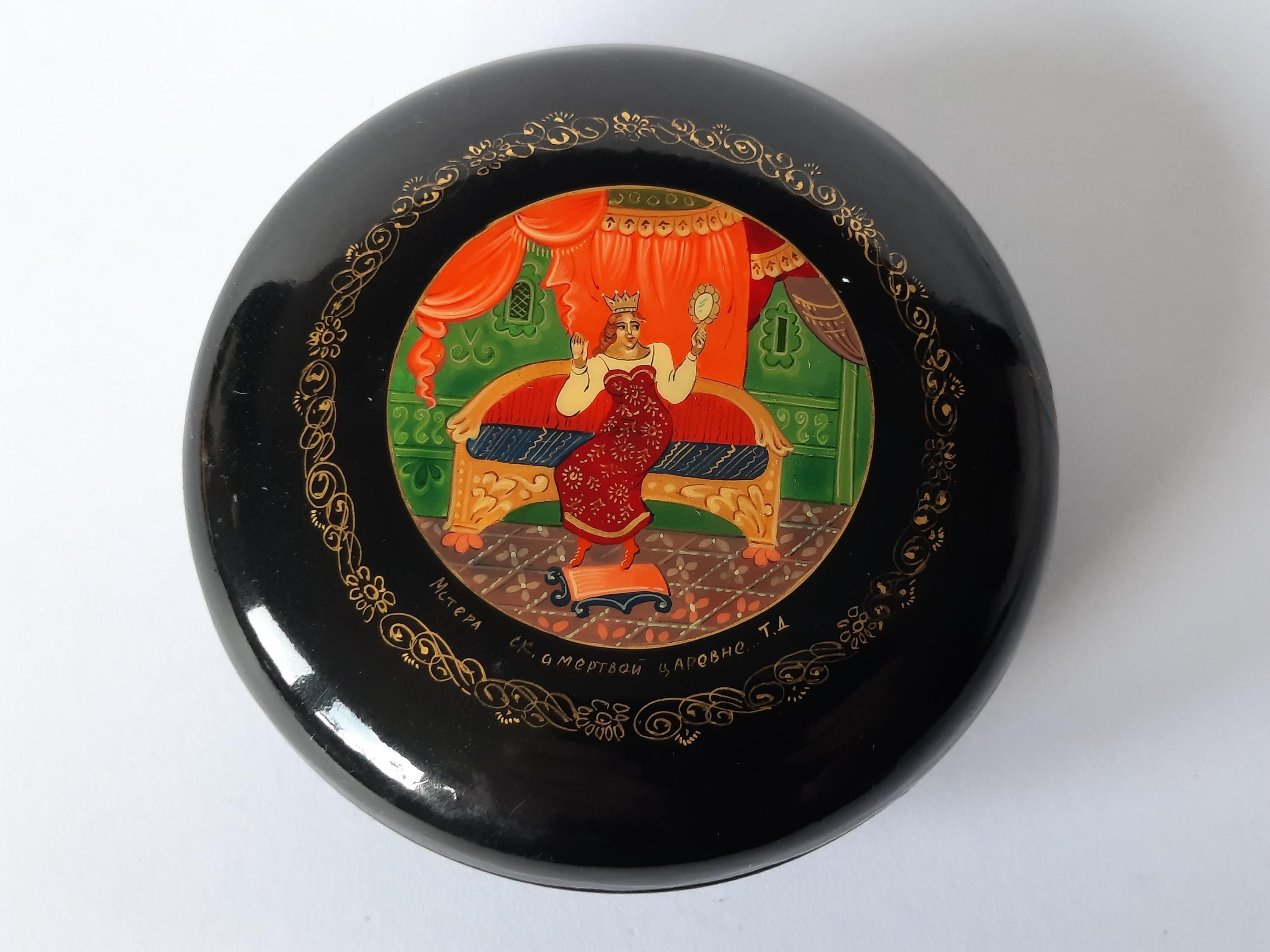 ANCIENNE BOÎTE À thé en laque de Canton XIXe siècle EUR 60,00 - FR