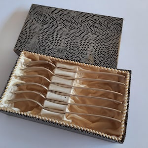 Set Vintage BERNDORF AUSTRIA 90 - 24 - di 6 forchette da pesce nella scatola originale