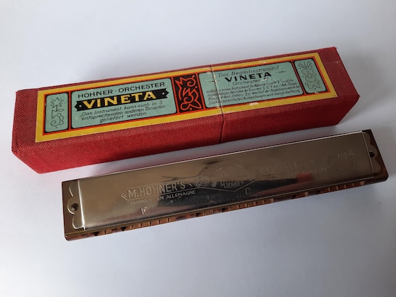 Vintage Harmonica M.HOHNER-ORCHESTER VINETA #4 - Etsy