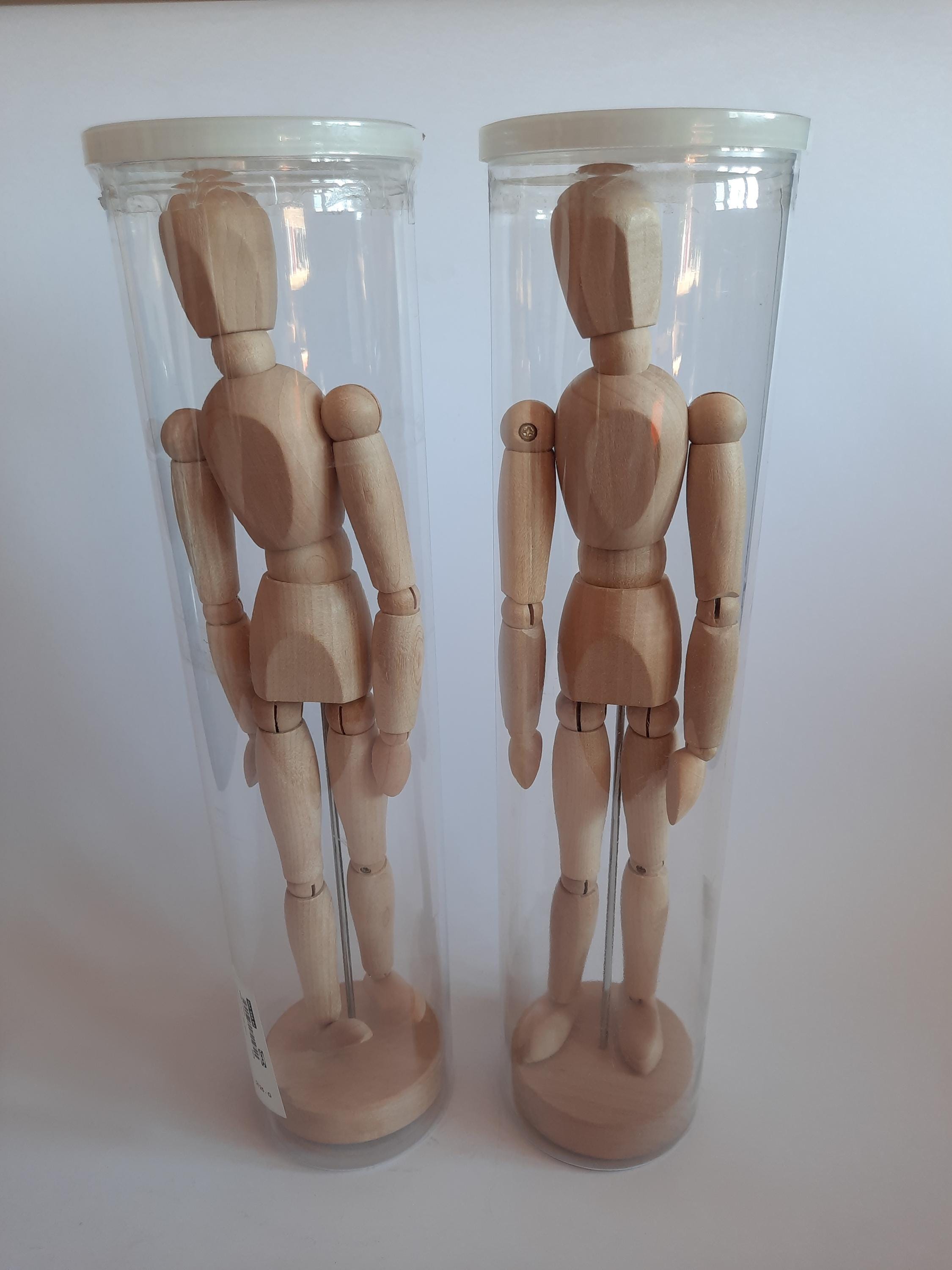 Relaxdays 10026737_58 Mannequin en Bois articulé,Modèle de Dessin pour