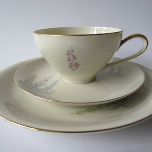 Vintage porcelain Tea Trio KPM Krister