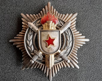 Yugoslavia order of military merit with swords 3 class -1 type. 5 torches - silver