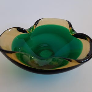 Vintage Glass Ashtray - Murano Style