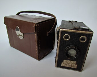 Vintage Box Kamera BALDA Front Box, im original Koffer