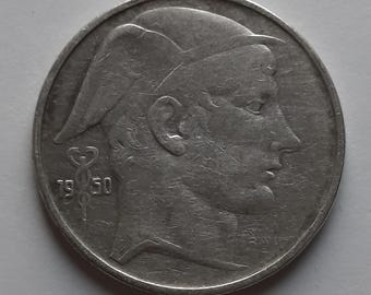 1940 年ベルギー国立銀行 20 フラン紙幣 - 第二次世界大戦時代の紙幣