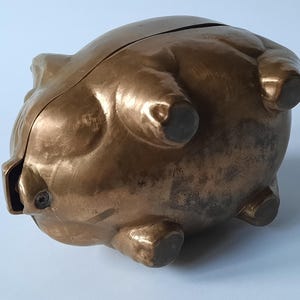Vintage Bronze Piggy Bank image 6