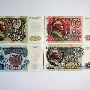 UdSSR Satz von Banknoten