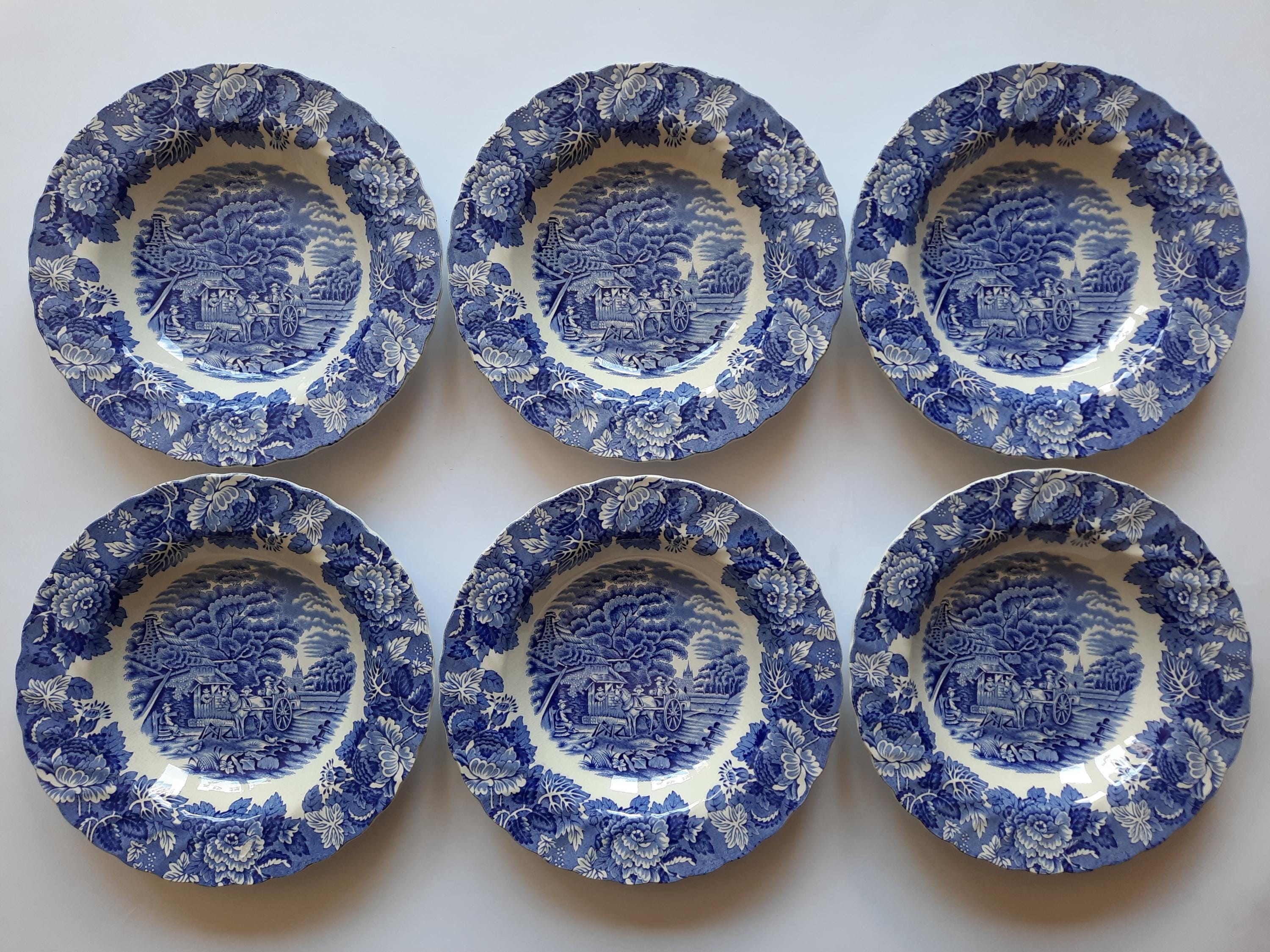 Vintage Set of 6 Plates ENOCH WOODS English Scenery - Etsy