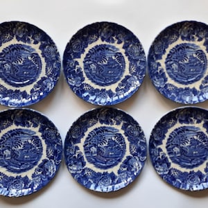 Vintage Set of 6 plates ENOCH WOODS English Scenery