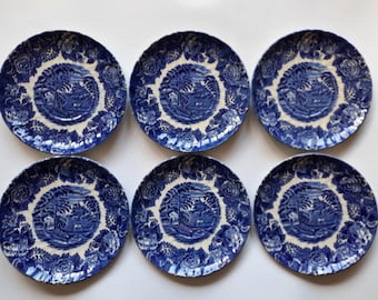 Enoch Woods English Scenery 2 Dinner Plates 1 Serving Bowl Woods