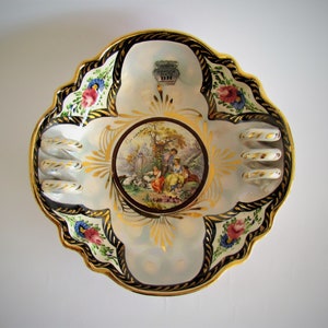 Vintage decorative plate H.BEQUET quaregnon