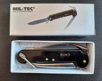 Coltello multiuso pieghevole vintage tedesco – design Mil-Tec
