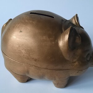 Vintage Bronze Piggy Bank image 3