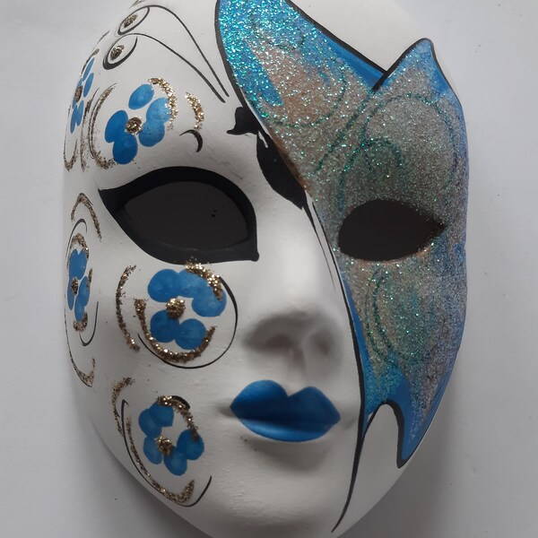 Vintage Ceramic Venetian Carnival Wall Mask 9*13 cm
