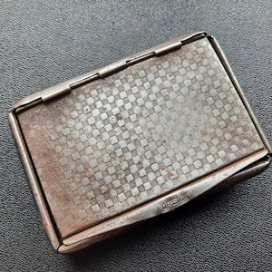 Vintage Metal Tobacco Box 97*62 Mm