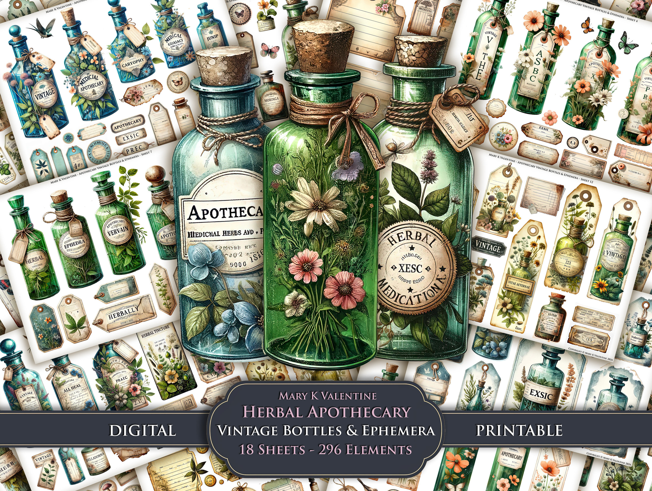 Frascos de boticario - Etsy México, image size:2656x2000