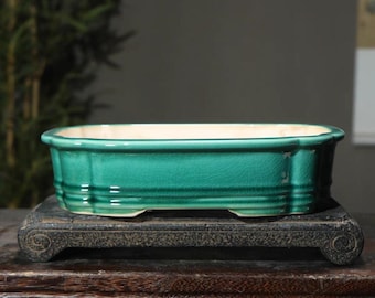 Begonia Bonsai Pot: 10,6 Zoll Yixing Keramik Übertopf