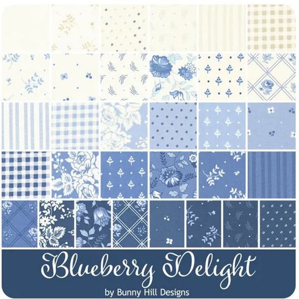 Blueberry Delight MINI Charm Pack, Bunny Hill Designs for Moda Fabrics