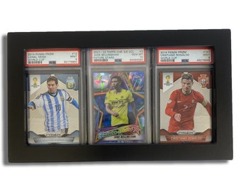 3 PSA Abgestufte Sammelkarten wandmontiert Displayrahmen Drei Kartenrahmen Holz 3 Karte MGC Platte Displayrahmen Holz DisplayRahmen Wand montiert