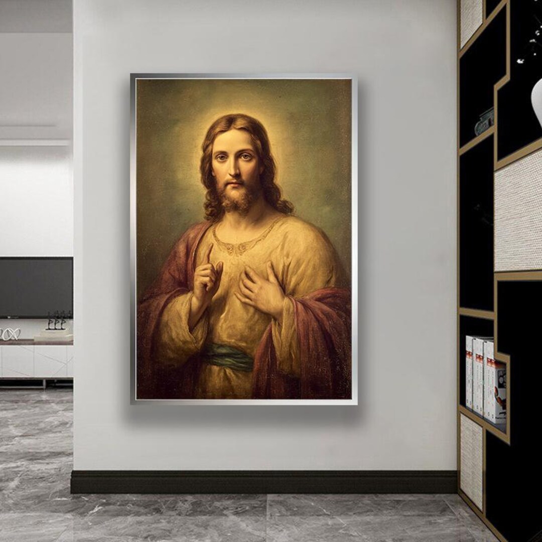 Classic Jesus Christ Wall Art Canvas Painting Religious Christian Home ...