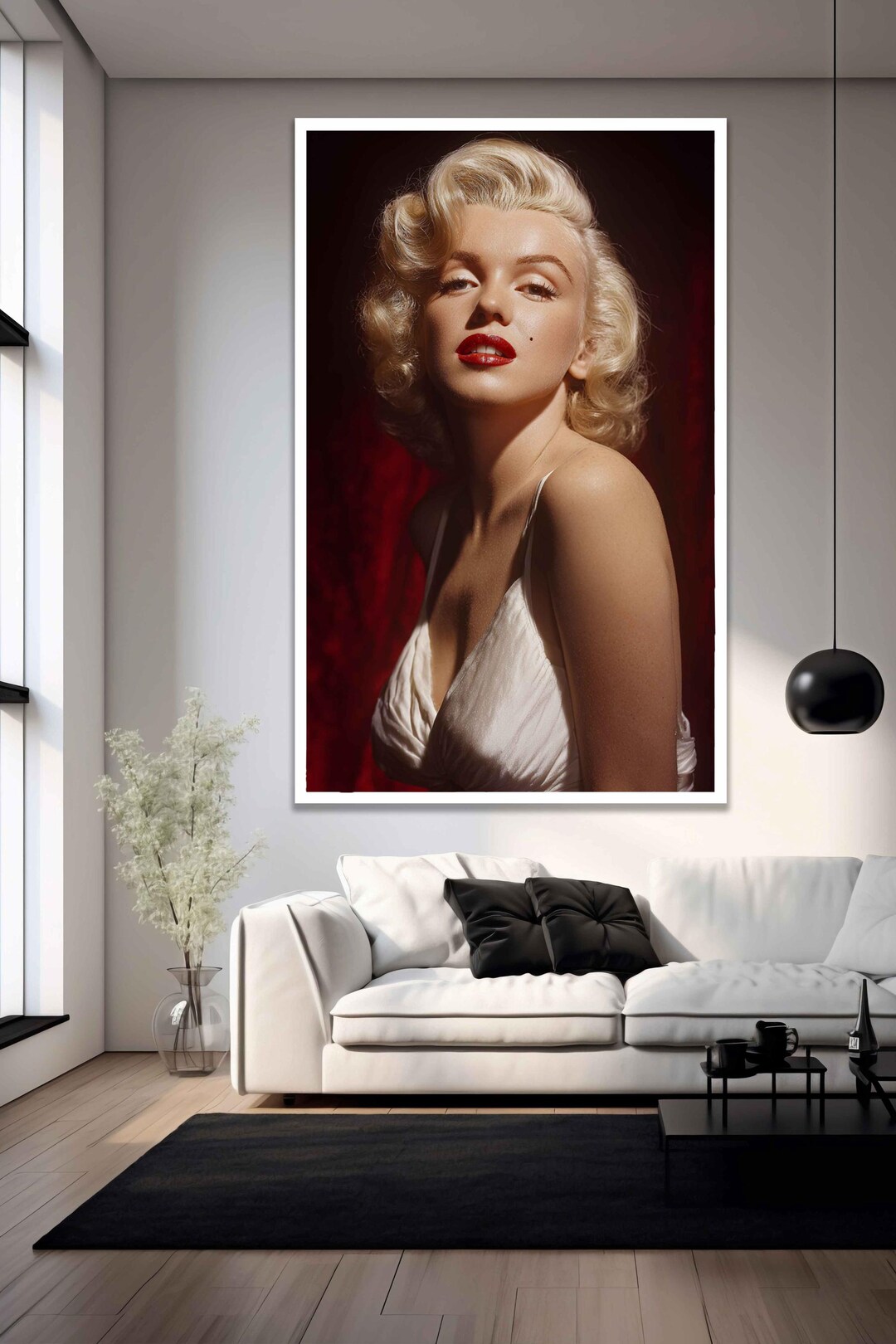 Marilyn Monroe Canvas Print, Classic Hollywood Glamour Wall Art, Retro ...