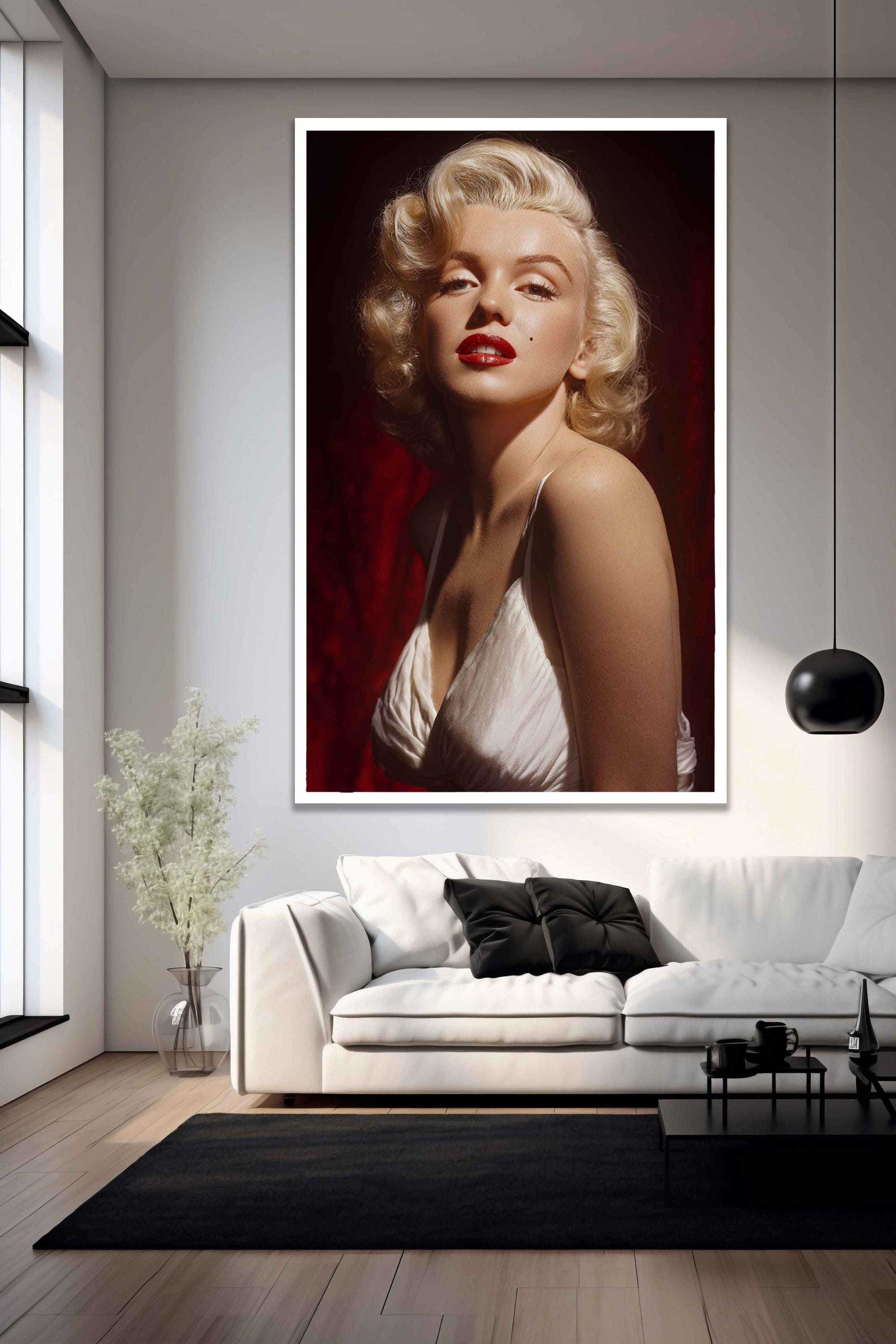 Marilyn Monroe Canvas Print, Classic Hollywood Glamour Wall Art, Retro ...