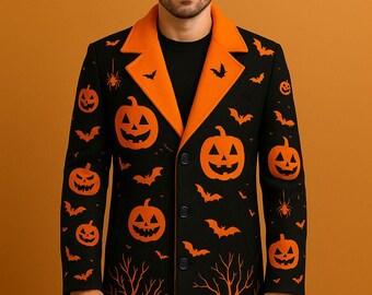 Halloweens Black Made  2pc Suit Country Western suits Hand Embroidered Outfit for Event Party Halloween