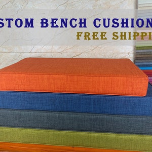 Custom Bench Cushion Window Seat Cushion Indoor Outdoor Free shipping Bild 1