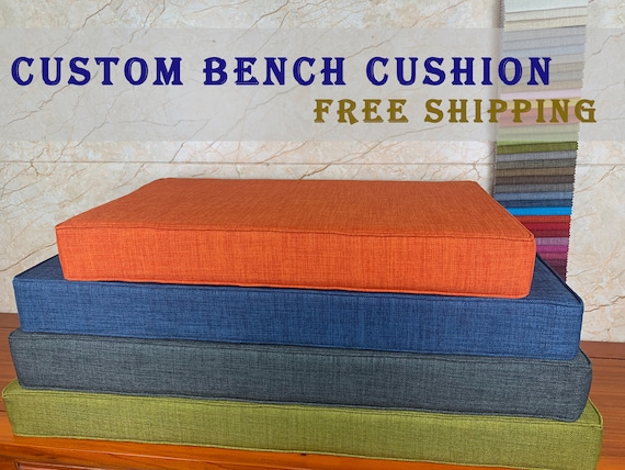 Custom Bench Cushion Window Seat Cushion Indoor Outdoor Free shipping