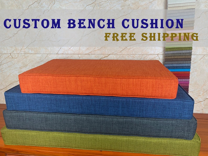 Custom Bench Cushion Window Seat Cushion Indoor Outdoor Free shipping image 1