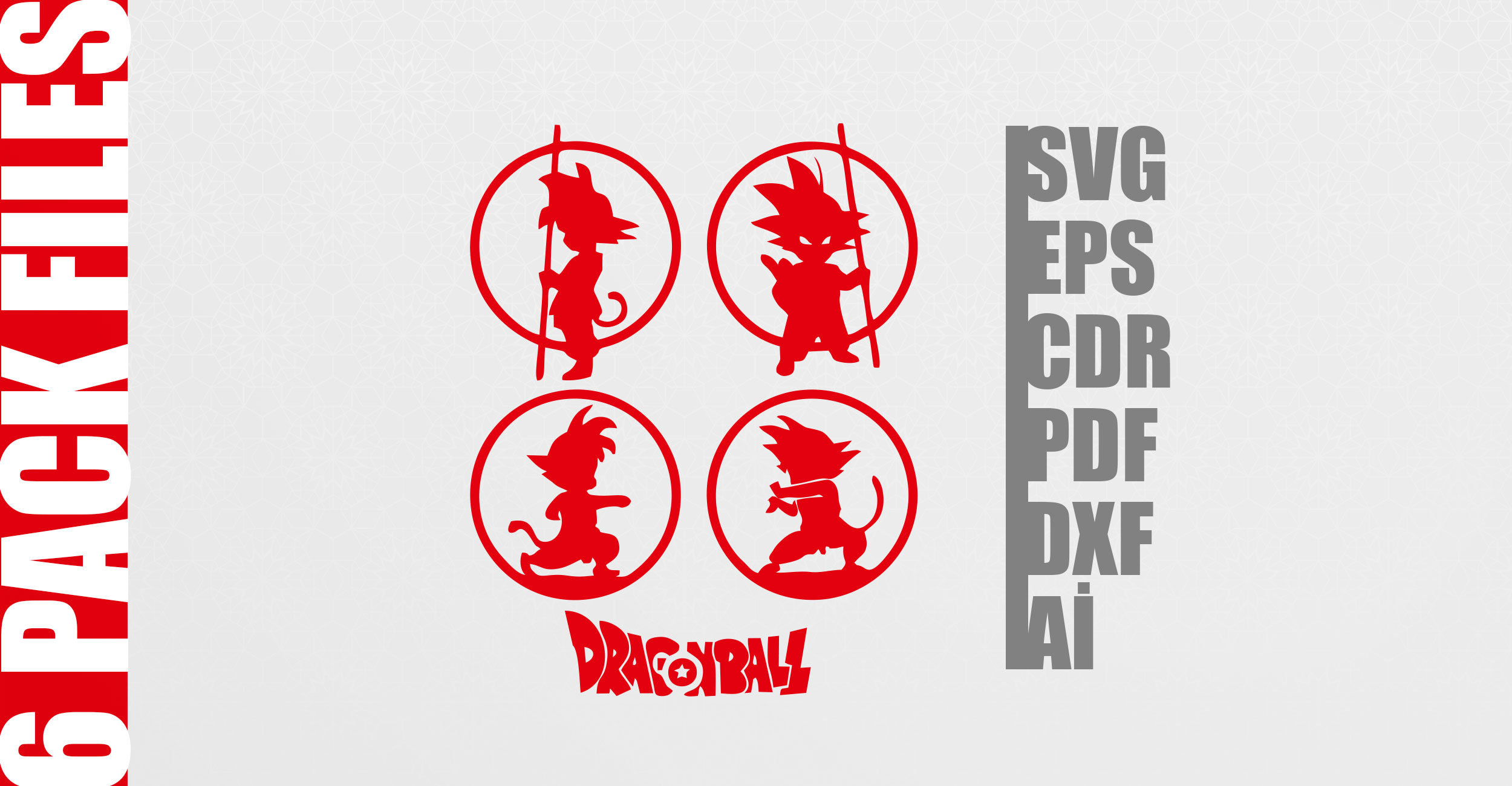 Dragon Ball Z Svg, Dxf, Eps, Png, Clipart, Silhouette and Cutfiles #3