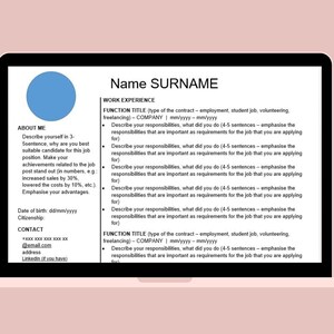 Resume Template | CV Template | Curriculum Vitae Template | Mirosoft Word Editable CV | One Page CV | Tips to Stand Out | Job Hunting |
