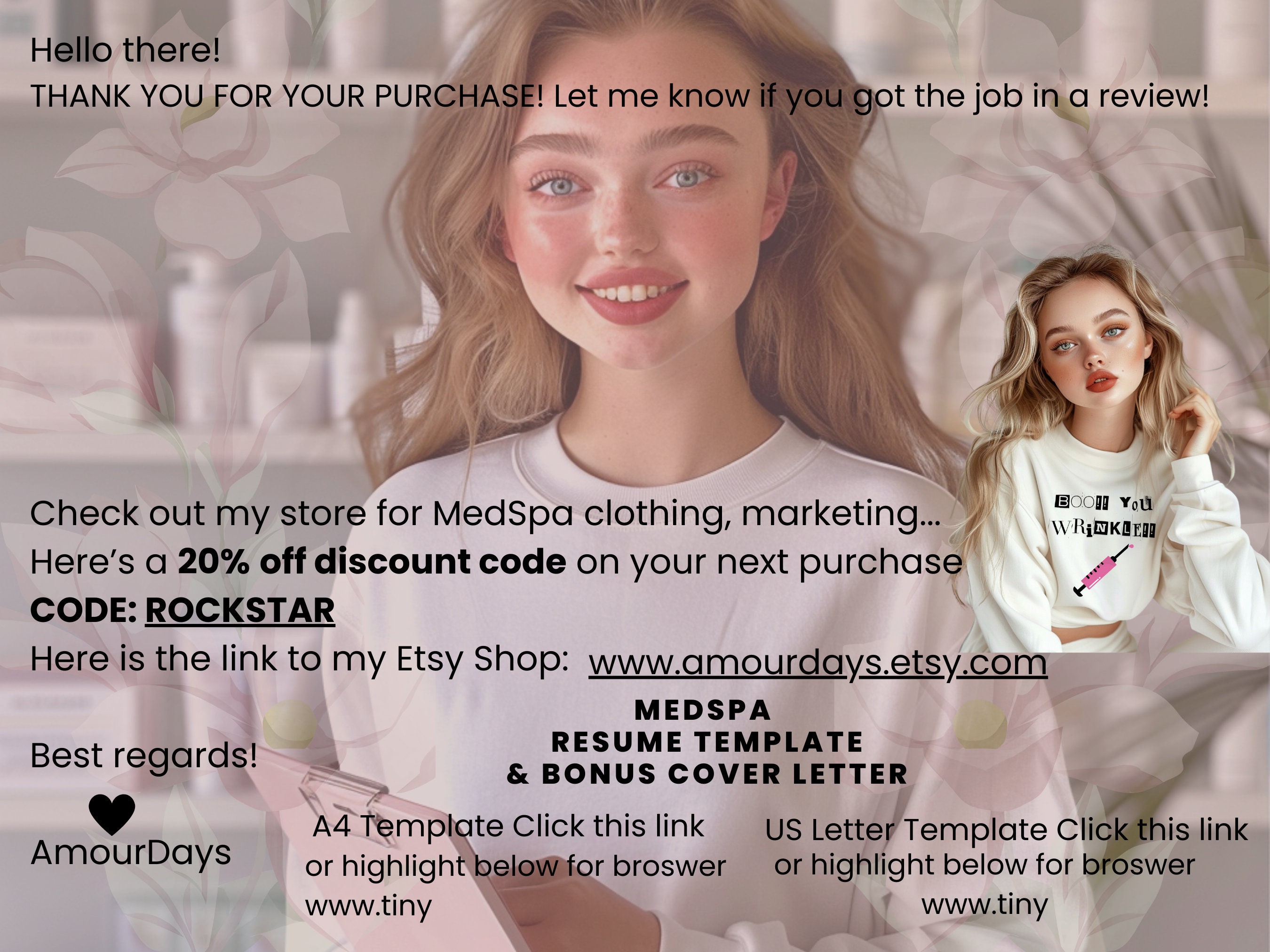 Medspa Resume Templates Canva Beauty - Il Fullxfull.6078348996 7vvd 