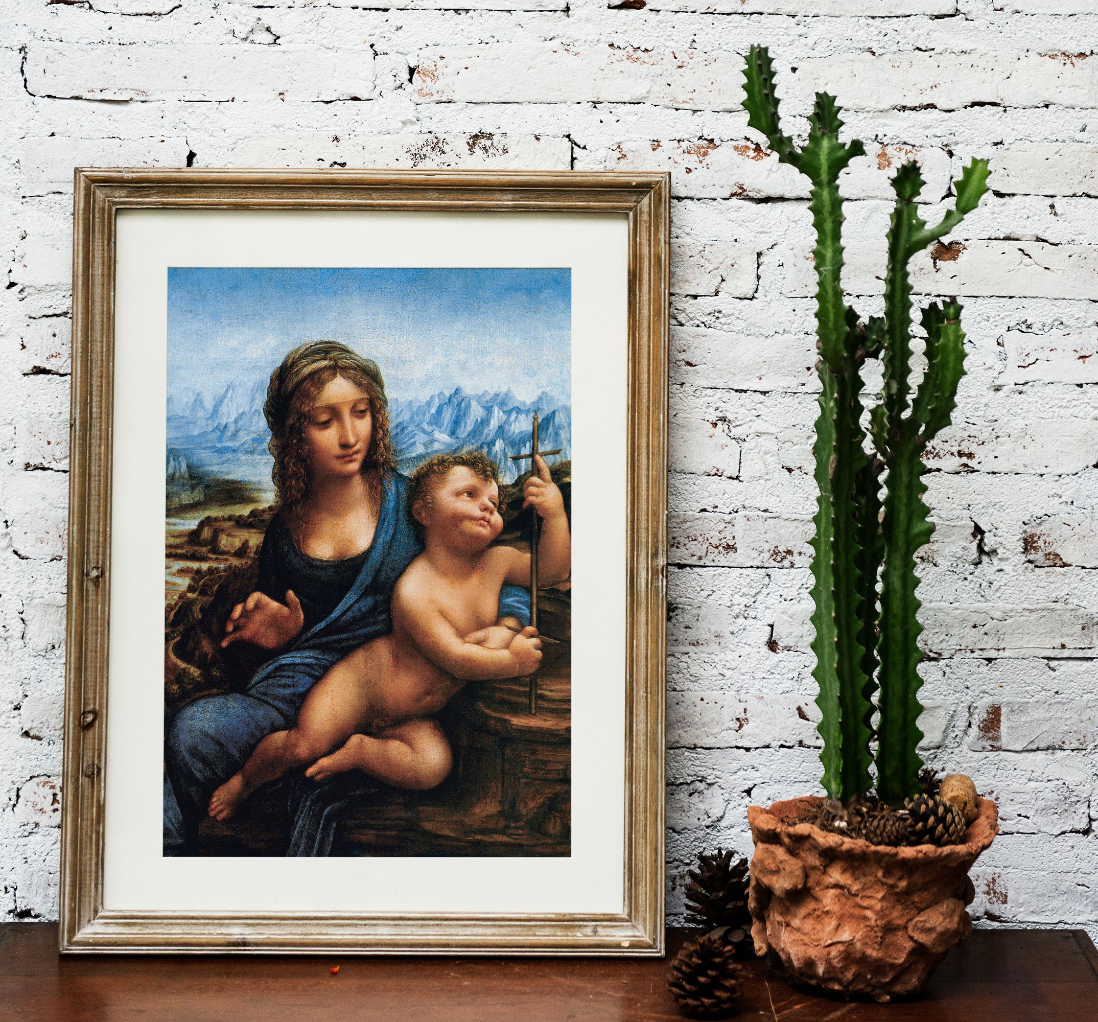 Printable Leonardo Da Vinci's Madonna of the Yarnwinder Etsy