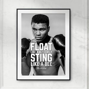 Plakat ścienny Muhammad Ali do druku Motywacyjne cytaty plakat Natychmiastowe pobieranie Muhamad Ali Inspirujący plakat Muhamad Ali Digital Download