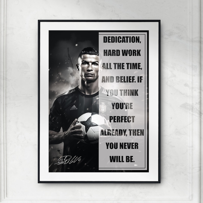 Druckbare Christiano Ronaldo Signiertes Poster Christiano Ronaldo