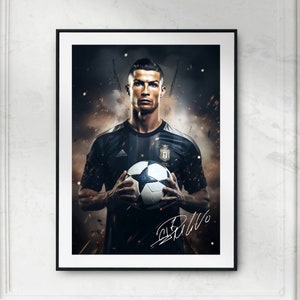 Cristiano Ronaldo Printable Poster Cristiano Ronaldo Sofort Download Inspirierendes Poster Fußballstar Ronaldo Digital Download