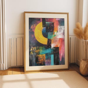 Colorful Abstract Wall Art Printable Wall Art Modern Art Print for Home Office Decor or Living Room Wall Art Digital Download  new home gift