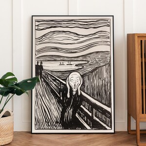 Printable Edvard Munch Print - The Scream 1895 Edvard Munch Poster Edvard Munch Wall Art Munch Exhibition Prints Museum Prints Modern Home