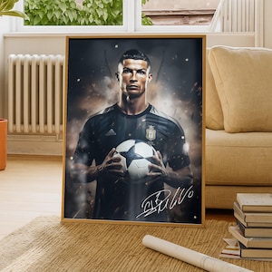 Printable Cristiano Ronaldo Signed Poster Cristiano Ronaldo Instant Download Inspirational Poster Soccer Star Ronaldo Digital Download