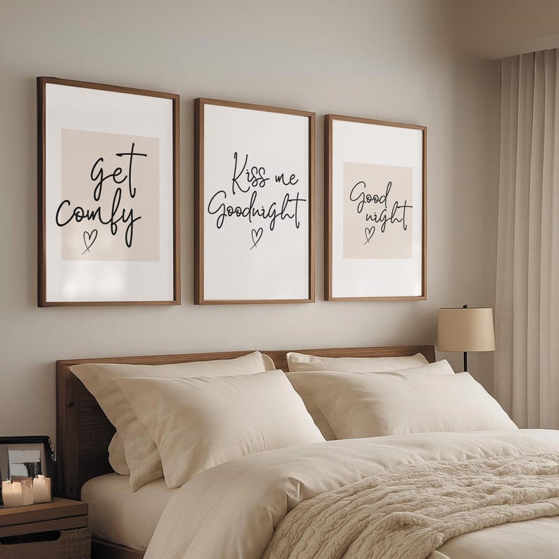 Set of 3 Prints Printable Wall Art Bedroom Wall Art Neutral Wall Prints ...