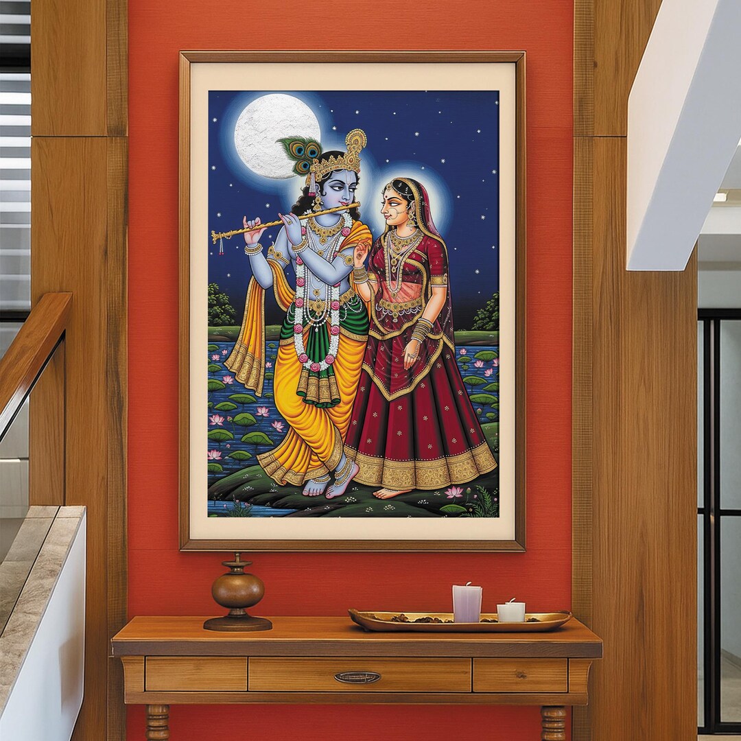Indian Wall Art Pichwai Painting Printable Indian Wall Art Poster ...