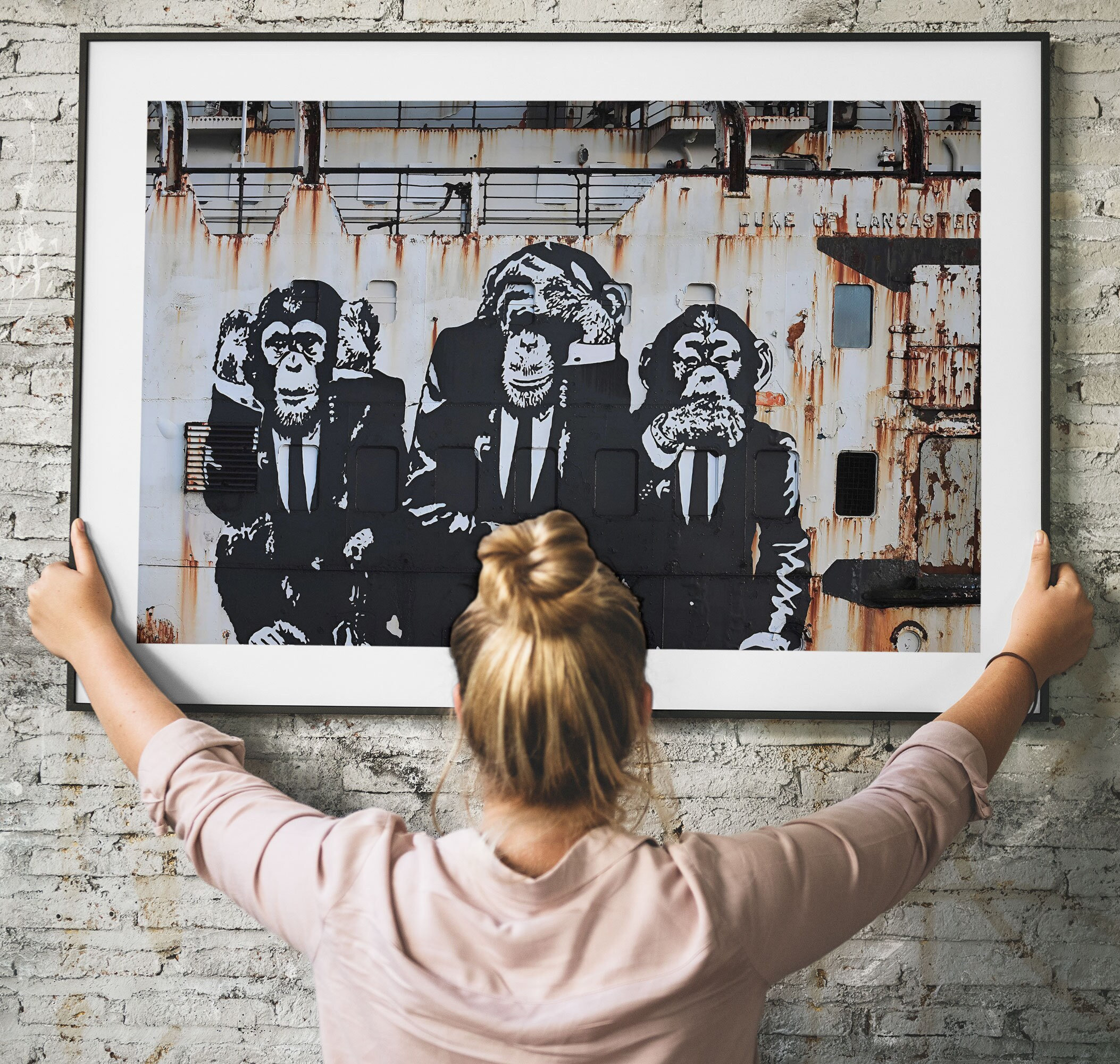 BANKSY レコード Talib Kweli&Madlib バンクシー Banksy Three Wise Monkeys Printable Wall Art | Urban Street