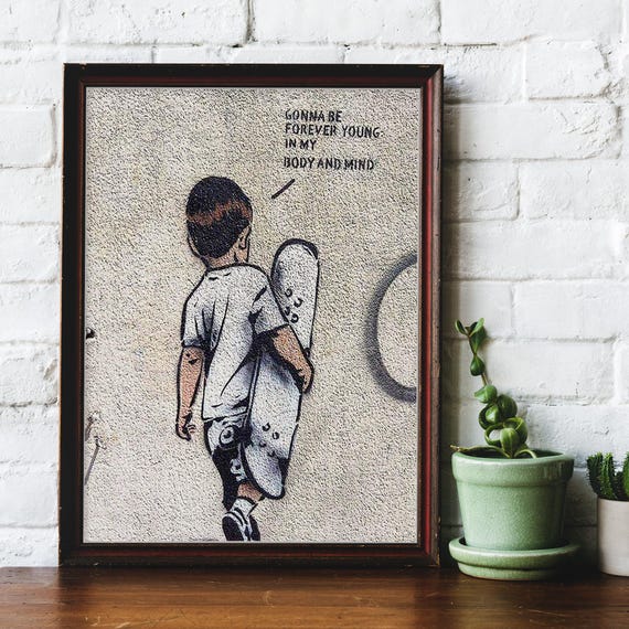 Banksy Street Wall Art Gift For Him Modern Wall Art Printable Wall Art Living Room Wall Art Banksy Print Bedroom Decor Digital Downloads