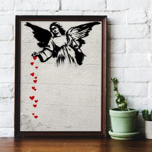 Graffiti Wall Art Living Room Prints Best Friend Gift Printable Wall Art Banksy Style Art Street Art Poster Bedroom Decor Digital Downloads
