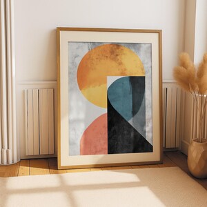 Modern Geometric Wall Art Abstract Print Printable Wall Art Digital Download Minimalist Art for Home Office Decor or Bedroom Wall Art Gift