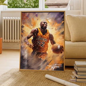Printable Kobe Bryant Signed Poster Kobe Bryant Instant Download Inspirational Poster Basketball Star Black Mamba LA Lakers Digital Download