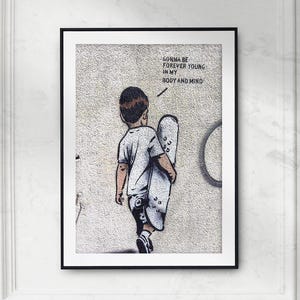 Banksy Street Wall Art, regalo per lui, arte murale moderna, stampabile, decorazione da parete per soggiorno, stampa di Banksy, decorazione da camera da letto, download digitali immagine 4