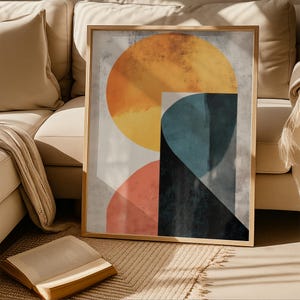 Modern Geometric Wall Art Abstract Print Printable Wall Art Digital Download Minimalist Art for Home Office Decor or Bedroom Wall Art Gift