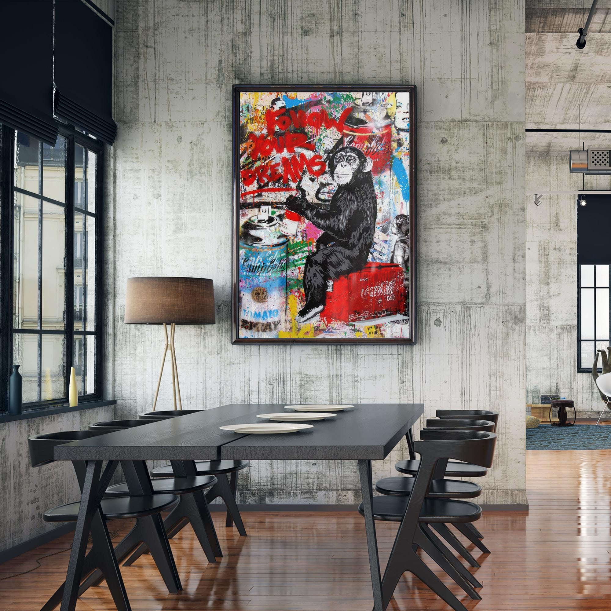 Banksy Monkey Wall Art Digital Download Urban Street